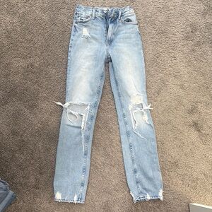 Distressed Light Blue Women's Jeans